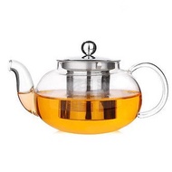 Tea Maker Pyrex Glass TEA POT Clear Glass Teapot with Stainless Infuser 650ml/800ml/1000ml