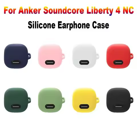 Silicone Headphone Protective Cover Shockproof Washable Earphone Case Soild Color Dustproof for Anke