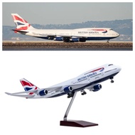 FW 47CM model plane 747 British Airways Plastic model Resin Static miniature airplane  for Collectio