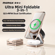 Momax | Mag-Safe 3-in-1 Wireless Charger Fast Charging Certified Charging Station 35W