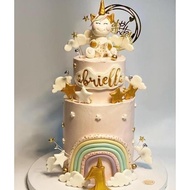 Teus Unicorn Cake 2 Tingkat/Kue Ulang Tahun 2 Tingkat/Kue Ulang Tahun