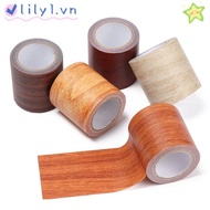 LILY 5M/Roll Floor Repair Sticker, Waterproof Realistic Duct Tape, High Quality Self-adhesive Wood Grain Skirting Line Home Decoration