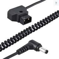 [aliout]Andoer Coiled 98cm/38.5inch D-Tap 2Pin Male to DC 5.5 * 2.1mm Adapter Cable Extension Elasti