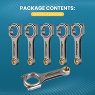 6x Connecting Rods for Toyota Altezza AS300 2JZ 2JZGE 2JZGTE 142mm ARP2000 4340 for Aristo 3.0V JZS1