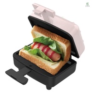 Breakfast Sandwich Maker Compact Electric Sandwich Maker with Non-Stick Plates / Indicator Light / Non Slip Handle Double-Sided Heating Hot Sandwich Maker for Home Kitchen