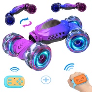 Remote Control Gesture Sensor Vehicle Rc Stunt Car 2.4 Ghz 4wd 360° Rotation Rotating Off Road Toys 