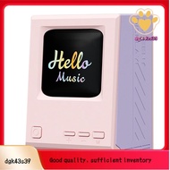 Speaker with Lyrics Display Compact Speaker HiFi Sound Dynamic Scene Lyrics for Outdoors Travel Pink