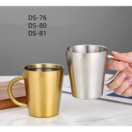 Stainless Steel Beer Mug Coffee Cup Anti-scalding Handle Cup Milk Cup Portable DS-76 DS-80 DS-81