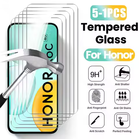 5-1Pcs 9H Clear Tempered Glass For Honor X6c X6b X6a X6s X6 4G Protective Glass Case HonorX6 Honer H