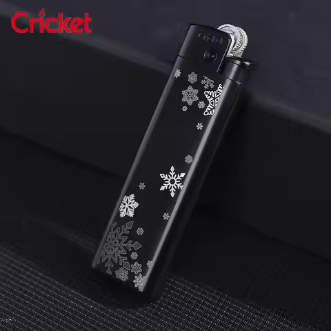 Original Cricket Torch Lighter Windproof Blue Flame Butane Lighter Full Metal Flint Grinding Wheel L