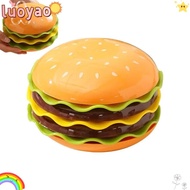 LUOYAO Stackable Hamburger Plate Set, Burger-Shaped 5/7 Layers Mini Dinner Plate, Creative Plastic M