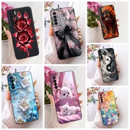 Phone Case Tecno Camon 17 Pro Cover Silicone Cute Cat Fashion Funny Painted Casing Tecno CG8 CG8h