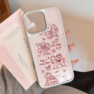 case for iphone xr 11 12 13 14 15 16 pro max plus air back cover red horse pattern tpu case resin si