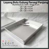 Loyang Bolu Gulung Persegi Panjang Tinggi 4 cm Tebal