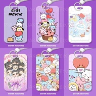 Ready Stock BTS BTS Support Student Slide Card Holder Meal Card Bus Card ID Card Protective Case Acc