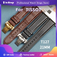 Apply To TISSOT Watch Strap, 21MM Genuine Leather Replacement Band For TISSOT T127 Series (T127410 /