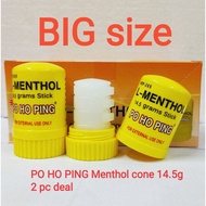 ✆▦♤PO HO PING Menthol cone 14.5g -2 pc deal  Pohoping Menthol Cone BIG  or Menthol Stick BIG  L-Ment