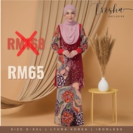 BAJU KURUNG TRISHA LYCRA KOREA FULL PRINTED