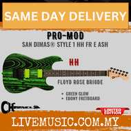 Charvel Pro-Mod San Dimas Style 1 HH FR E Ash Electric Guitar, Ebony FB, Green Glow