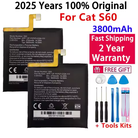100% Original Replacement battery 3800mah For Caterpillar Cat S60 APP-12F-F57571-CGX-111 batteries B