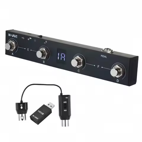 M-VAVE Chocolate MIDI Controller BT Rechargeable 4 Buttons Pedal APP Control Wireless Transmission f