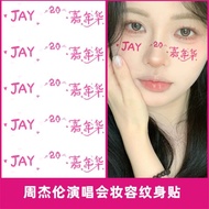Jay Chou Concert Makeup Tattoo Stickers 2023 Carnival Face Stickers Fan Support Customized Waterproof Jay Chou Concert Makeup Tattoo Stickers 2023 Carnival Face Stickers Fan Support Club Customized Waterproof 10.6