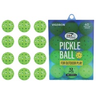 40 Professional Pickleball Pack 40 Hole Seamless Training Pickleball