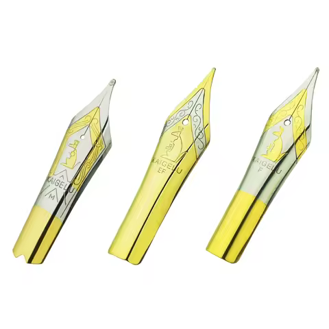 3PCS Original Kaigelu Fountain Pen Nibs #6 Nib Golden EF F M Size Compatible with Jinhao 100, 450, Y