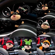 Cute Bee Dog Car Waist Gear Decoration Car Plush Doll Car Turn Interior Signal Girl Wiper B0y8