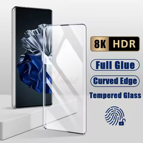 Full Glue Curved Tempered Glass For Huawei P60 Art P50 P40 P30 Nova 8 9 10 11 Ultra Screen Protector