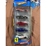 Hot Wheels Ferrari 5 Pack with 330 P4, 512M, 612 Scaglietti, FF, FXX Damage Box