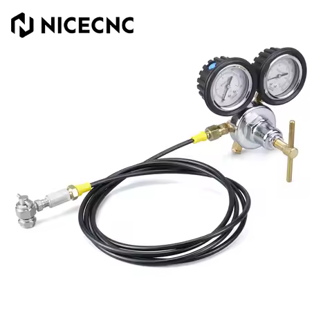 Nitrogen Regulator Shock Fill Kit 8' Hose w/ No Loss Chuck For Yamaha BMW Honda Suzuki ATV UTV Maver