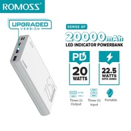 Romoss Sense 6 Plus/Sense 6F 20000mAh Powerbank 22.5W QC 3.0 PD Super Fast Charge Power Bank