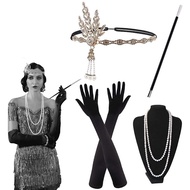 Vintage Dress Up 1920s Costume Women's Lapel Accessories Costume Accessory Set 1920s Dress Great Gat