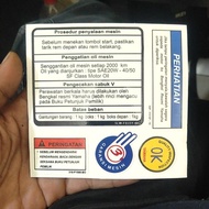 Mio motorcycle warning procedure attention sticker