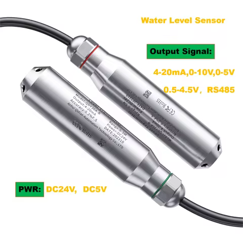 0-8m 5m 10m Liquid Level Sensor Transmitter 4-20mA 0-10V 0-5V 304 Probe Hydrostatic Level Transmitte