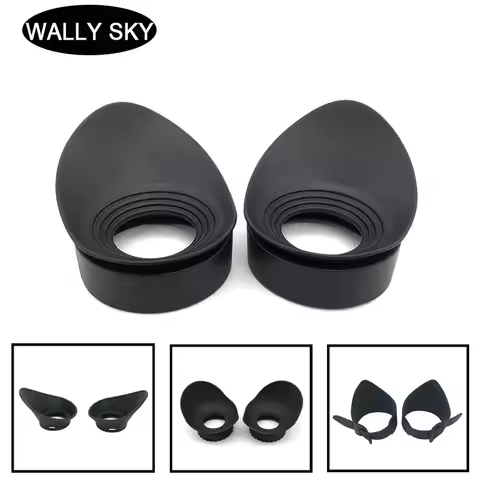 2pcs Soft Rubber Eyepiece Eye Guards Inner Diameter 34-56 mm Eye Shield for Microscope Binoculars Te