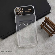 Case Iphone 15 Iphone 15 Pro Iphone 15 Pro Max Iphone 15 plus Clear Case Card Slot Big Lens Camera /