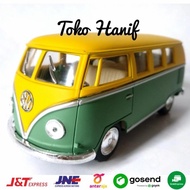 Diecast Miniature Car 1962 vw classical bus red blue