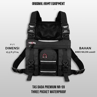 Tas Dada Pria Tactical Rompi Three Pocket Tas Dada Pria Tas Dada Pria Premium Model Terbaru NR-59 Ch