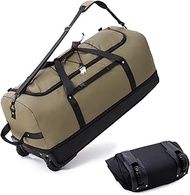 Expandable from 110L to 140L 31.5" Rolling Duffle Bag with 2 Wheels,Foldable Travel Duffel Bag with 