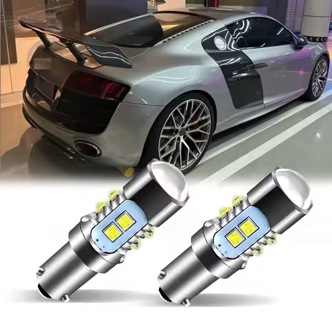 2Pcs For Audi R8 2008 2009 2010 2011 2012 LED Reverse Light Blub Backup Lamp Lights White Canbus No 