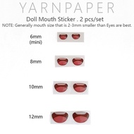 [YARNPAPER] 2pcs Doll Mouth Sticker Emboss