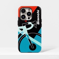 【菲林 2-in-1】Unique Bianchi Road Bicycle Design iPhone 11Pro/13Pro/7Plus Case - Handcrafted Italian Bi