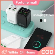 6-Port 150W Fast Charger 4USB+2PD Fast Charger 5V USB Type C Power Adapter Pengecas Denyar Berbilang