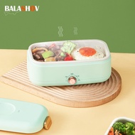 Multi Cookers Electric Heating Lunch Box Mini Cooking Pot Barbecue Machine Hot Pot Frying Pan Oven Household Cooking Ric Green CN