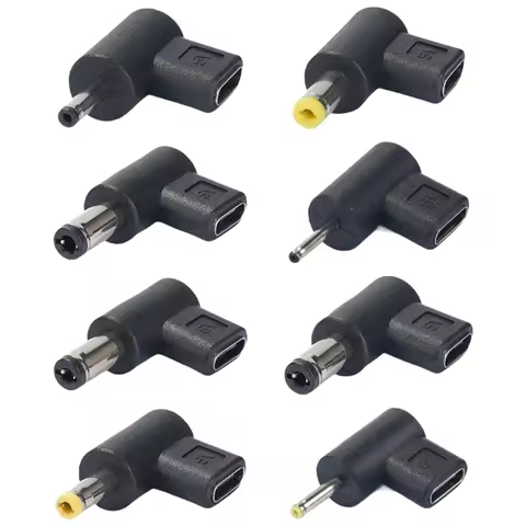 USB C To 5.5x2.5/3.0x1.1/3.5x1.35/4.0x1.7/4.8x1.7/5.5x2.1mm Male To Type C Female 5V Adapter USB C A