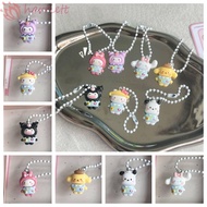 HARRIETT Kuromi Keychain, My Melody Pompom Purin Cinnamoroll Pendant, Cartoon Pachacco Resin KT Cat Earphone Case