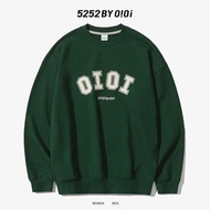 Oioi เกาหลีแท้ ผู้หญิง เสื้อฮู้ด เสื้อสเว็ตเชิ้ต ปัก ผ้าขนแกะ หลวม แจ๊กเก็ตแขนยาว ผ้าฝ้าย 100% ฤดูหน