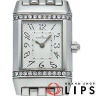 積家 Reverso 女士腕錶，鑲鑽錶圈，Q2648140/265.8.86，附錶盒、保固卡、1 節錶鍊、不鏽鋼錶殼、女錶、銀色、拋光處理、成色極佳 [二手]